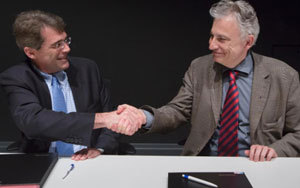 Jacques Igalens, directeur de la Business School de Toulouse et Marc Houalla, de l'Enac. Photo : Manuel Huynh Jacques Igalens, directeur de la Business School de Toulouse et Marc Houalla, de l'Enac. Photo : Manuel Huynh