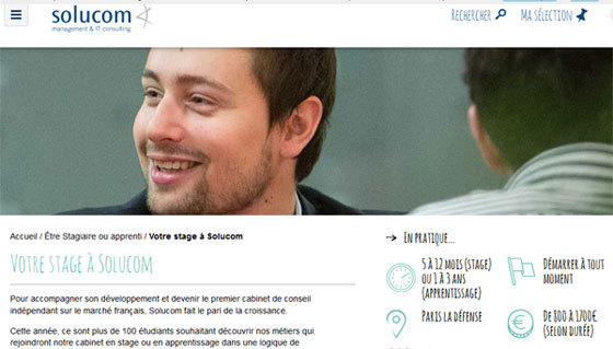 Solucom : une centaine de stages dans le conseil en management et IT Solucom : une centaine de stages dans le conseil en management et IT