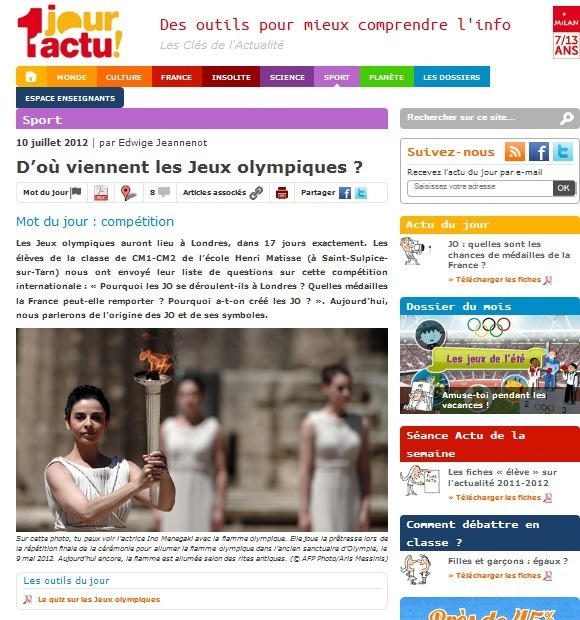 1 jour 1 Actu : L'actualité expliquée aux enfants 1 jour 1 Actu : L'actualité expliquée aux enfants