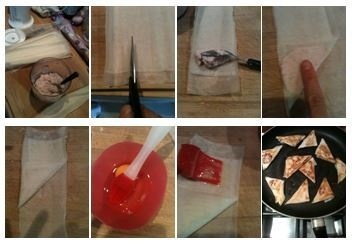 Samoussa aux trois jambons et grana padano Samoussa aux trois jambons et grana padano