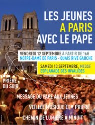 Le pape s'adresse aux jeunes à Paris Le pape s'adresse aux jeunes à Paris