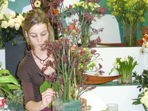 Marina, 24 ans, à l'Ecole des fleuristes de Paris Marina, 24 ans, à l'Ecole des fleuristes de Paris