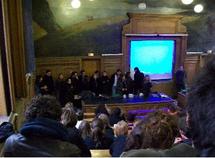 L'amphithéâtre Lefèvre à la Sorbonne, cours de Science  Politique, Paris 1