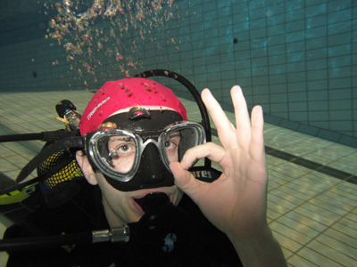 Cours de plongée en piscine