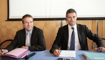 Martin Hirsch et Laurent Wauquiez le 24 septembre (photos : H. Hamon)