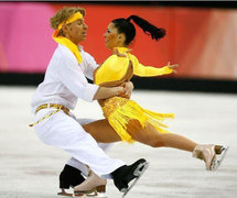 Isabelle Delobel et Olivier Schoenferlder aux JO de Turin en 2006.