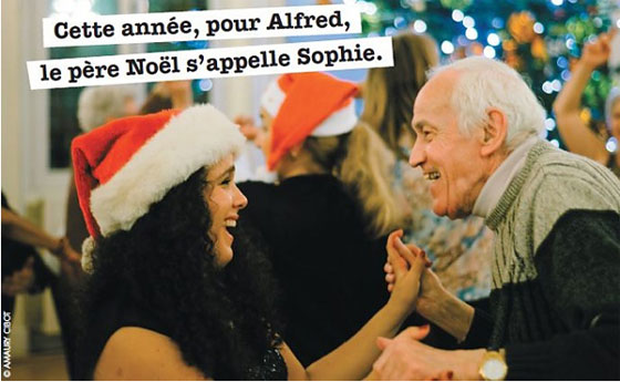 Photo de la Campagne de Noël des Petits Frères des Pauvres.