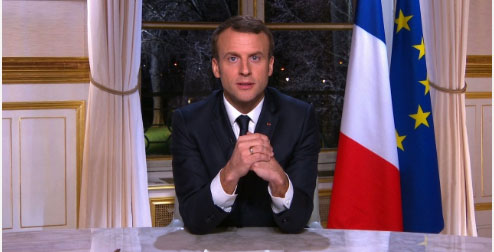 Emmanuel Macron adressant ses voeux 2018 aux Français (© Elysée) Emmanuel Macron adressant ses voeux 2018 aux Français (© Elysée)