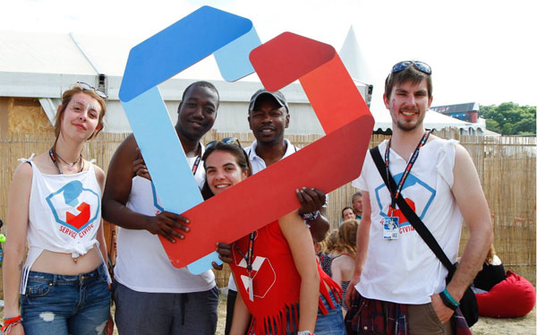 Jeunes en service civique à Solidays 2017. © Agence Service civique