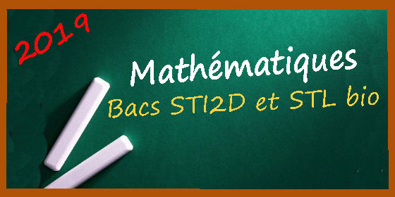 Les corrigés des sujets de maths pour les série STI2D et STL 