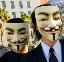 Manifestion des Anonymous / Wikipedia, Vincent Diamante