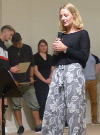 Agathe présente son projet à la fin de Tremplin © IFF Europe Agathe présente son projet à la fin de Tremplin © IFF Europe