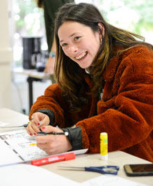 Etudiante lors d'une journée post-tremplin © J.-B. Guerlesquin