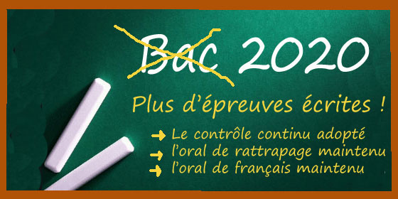 Bac 2020 : toutes les épreuves écrites remplacées par le contrôle continu Bac 2020 : toutes les épreuves écrites remplacées par le contrôle continu