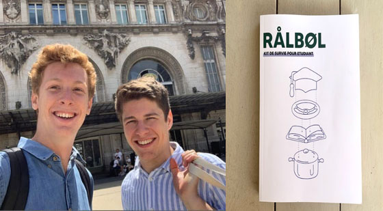 Joseph Reinhart et Arthur Presse, les deux auteurs du guide étudiant "Ralbol". © Droits réservés
