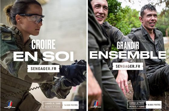 Visuels de la campagne de recrutement 2020-2023. © Armée de Terre