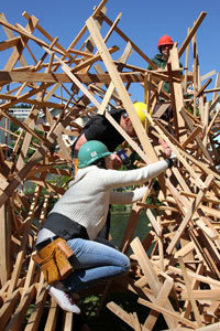 Lors des "Défis du bois". © F. Bignon Lors des "Défis du bois". © F. Bignon