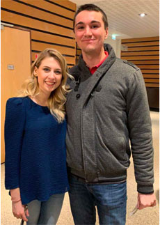 Lucas avec la chanteuse Laura Laune © DR / Lucas Brasier