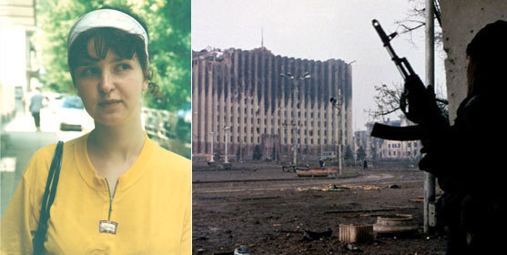 Polina à 18 ans et Grozny en guerre. (Photos : Books Editions, Mikhail Evstafiev / Wikimedia) Polina à 18 ans et Grozny en guerre. (Photos : Books Editions, Mikhail Evstafiev / Wikimedia)