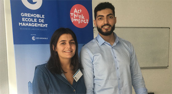 Manon et Nidhal, deux étudiants de GEM en double diplôme Droit-Management. © reussirmavie.net