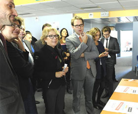 Geneviève Fioraso à l'université de Marne-la-vallée le 22 octobre 2013 (MESR)