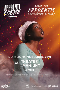 Apprentiscène 2021 : des apprentis sur la scène d'un théâtre parisien