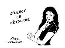 L'une des affiches de Miss-Tik, artiste de rue L'une des affiches de Miss-Tik, artiste de rue