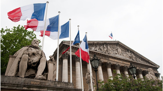 La façade du Palais Bourbon où siège l'Assemblée nationale © Assemblée nationale