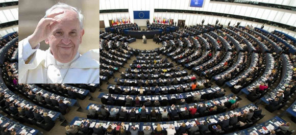 Le pape François devant le Parlement européen, le 25 novembre 2014. (Photos : Osservatore Romano)