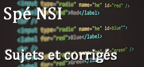 Bac 2023 : les sujets et corrigés de la spécialité Numérique et Sciences Informatiques (NSI)