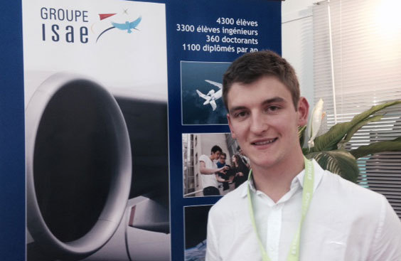 Mickaël Tiberghien, étudiant de l'Estaca, sur le Salon du Bourget 2015.