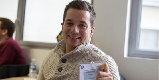 Amaury Lemaur-Armengaud lors d'un séminaire Enactus pour l'ESDES. Amaury Lemaur-Armengaud lors d'un séminaire Enactus pour l'ESDES.