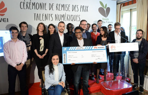 Les lauréats 2016 du concours Huawei Talents numériques.