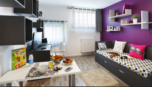 Un studio de la résidence AppartEtud ouverte à Créteil en septembre 2018 Un studio de la résidence AppartEtud ouverte à Créteil en septembre 2018