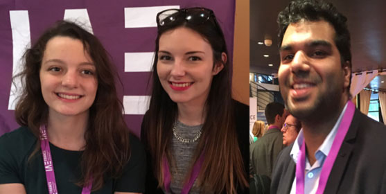 Léonore, Caroline et Kevin, étudiants en IAE, lors d'une soirée "Ambassadeurs IAE" à Paris. Léonore, Caroline et Kevin, étudiants en IAE, lors d'une soirée "Ambassadeurs IAE" à Paris.