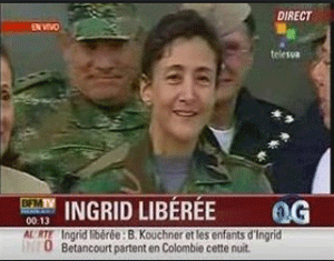 Ingrid Betancourt libérée par l'armée colombienne Ingrid Betancourt libérée par l'armée colombienne