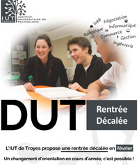Affiche de l'IUT de Troyes.