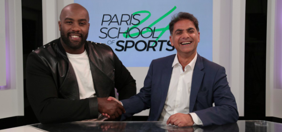 Teddy Riner et Franck Papazian, le président de MediaSchool, co-fondateurs de Paris School of Sports.