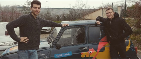 L'équipage 1556 : deux étudiants de l'école LDLC, fondée en 2016 par le groupe de e-commerce. L'équipage 1556 : deux étudiants de l'école LDLC, fondée en 2016 par le groupe de e-commerce.