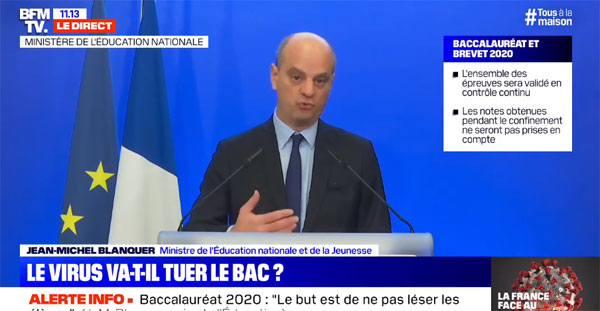 Bac 2020 : toutes les épreuves écrites remplacées par le contrôle continu Bac 2020 : toutes les épreuves écrites remplacées par le contrôle continu