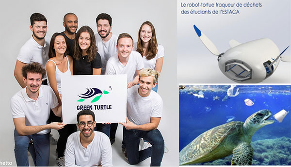 Les lauréats du Prix Talents : leur projet Green Turtle s'attaque à la pollution des océans par le plastique.
