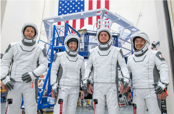 L'équipe de Crew2 à l'entrainement en Californie © SpaceX