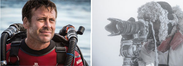 Les photographes Laurent Ballesta (à g.) et Vincent Munier.