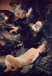 Le Sacrifice d'Isaac. Rembrandt (1634)