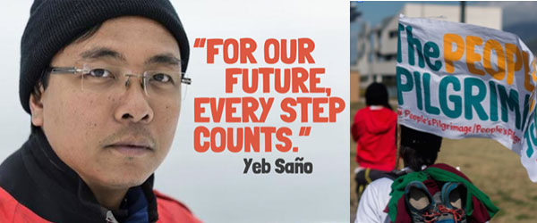 Des pèlerins pour le climat en marche vers Paris pour la COP21 Des pèlerins pour le climat en marche vers Paris pour la COP21