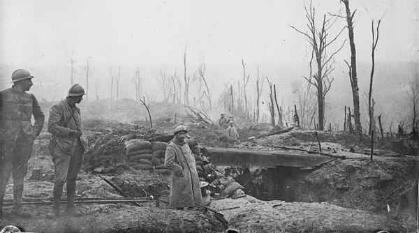 Tranchée à Verdun, en 1916. Photo : Wikimédia.