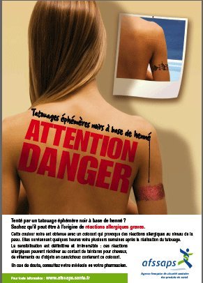 Tatouages au henné : gare aux allergies !